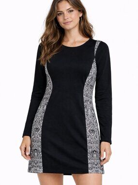 Black Scale BLVCK NEW Paisley LS Dress, S